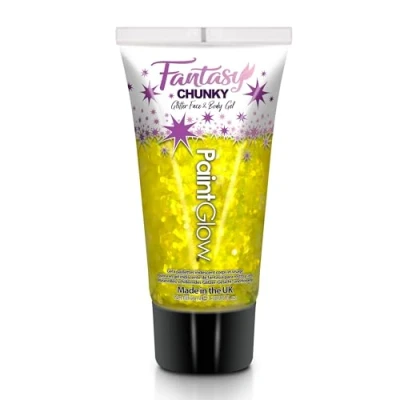 Image of Chunky Holographic Glitter Face Gels 50ml Cosmetic for Face, Body and Hair Essential Festival Rave Beauty Makeup Vegan All in 1 Fix Glue a Ready (Golden Griffin)