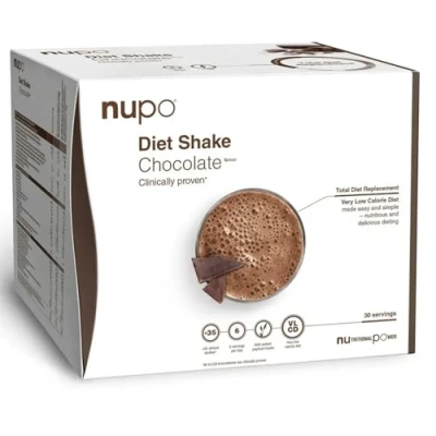 Image of Nupo diet shake Chocolate Premium for weight loss, complete meal replacement 30 servings, gluten free, GMO free