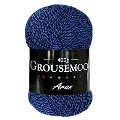 Image of Cygnet Grousemoor Aran Knitting Yarn 400g with Wool 1890 Blue Marl