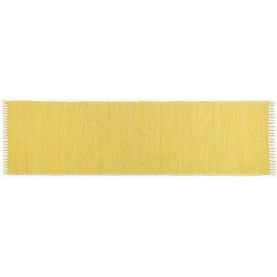 Image of Theko Carpet, 100% Cotton, Green, 70 x 250 cm