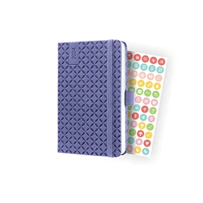 Image of SIGEL J4124 Jolie Weekly planner 2024, hardcover, 9,5 x 15 cm, 174 pages, purple