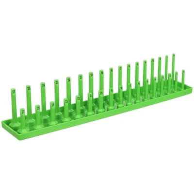 Image of Sealey Premier Socket Holder 1/2"Sq Drive 10 27mm Hi Vis Green