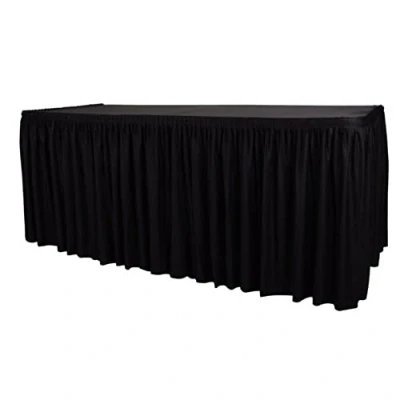 Image of Dena Table Top Black Cover &amp; Skirting Plisse Style