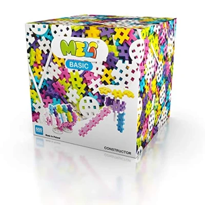 Image of Meli Basic Constructor Pink Creative Toy, Multicoloured, 600 Stück