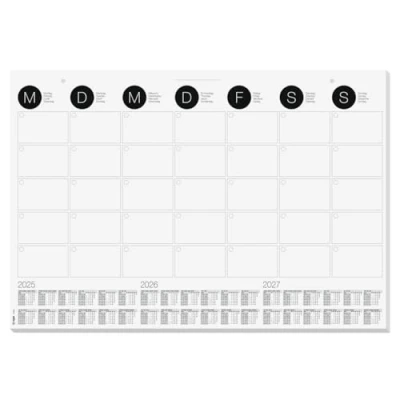 Image of SIGEL HO550 Paper Desk Pad / wall calendar, with 3 year A2 (59.5 x 41 cm), design 120gsm, 12 sheets