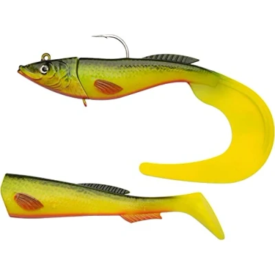 Image of Berkley PowerBait Power Herring Large Saltwater Soft Bait Fishing Lure for Big Cod, Halibut, Coalfish &amp; Ling Paddle Tail Curl Supplied