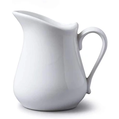 Image of Glow Traditional Gravy Jug 250ml White Ceramic for Cream Custard and Perfect Christmas Weddings Sunday Lunch Roast Dinner Tea Restaurants Dishwasher Microwave Safe