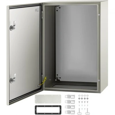 Image of VEVOR NEMA Steel Enclosure, 24 x 16 10&#039;&#039; 4X Electrical Box, IP66 Waterproof &amp; Dustproof, Outdoor/Indoor Junction with Mounting Plate