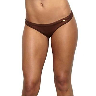 Image of Gossard Glossies Thong Thong, Women&#039;s, Size: XL, Rich brown