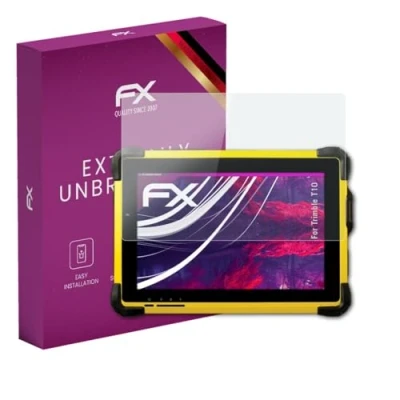 Image of atFoliX plastic Glass Protective Film compatible with Trimble T10 Protector, 9H Hybrid FX Screen Protector of