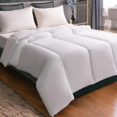 Image of ED LINEN SINGLE Size 4.5 Tog Summer Duvet Lightweight Hypoallergenic Quilt for Night Sweats Breathable &amp; Machine Washable Comforter(4.5 TOG, (200 cm x 135 cm)