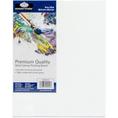 Image of royal &amp; Langnickel Essentails Artist Canvas Board 8&quot; x 10&quot; double acrylic primed