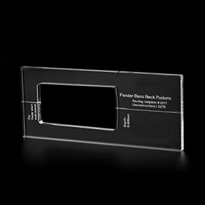 Image of Musiclily Pro CNC Accurate Acrylic Bass Neck Routing Templates for Short scale Musicmaster/Mustang