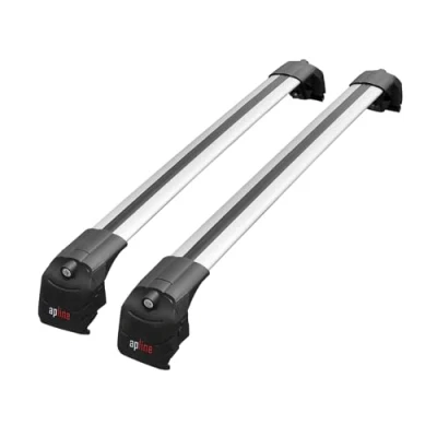Image of apline Compatible with Peugeot 2008 II (P24) 2020 2025 ACE 2 Car Roof Rack Cross Bar Grey Aluminium Bars