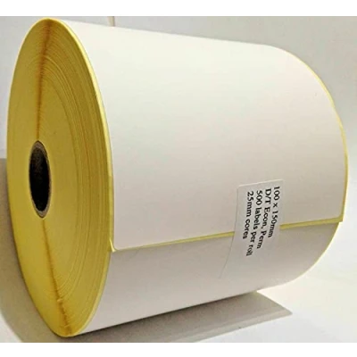 Image of Zebra GK420D 100mm x 150mm 4 6&quot; White Direct Thermal Labels (1 Roll (500 Labels))