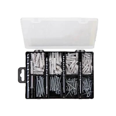 Image of Bosch Accessories Home and Garden 2607019511 Fixing Set, 0 V, Silver, Set of 173 Piece