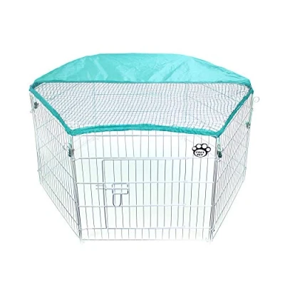 Image of Cozy Pet Rabbit Run Playpen 6 Panels 48 x inch&#039;s with Protective Cover Guinea Pig Pen, Dog Puppy Cage, Ferret Play Pen RR01. (We do not ship to the Channel Islands.)