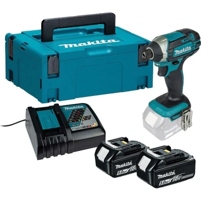 Image of Makita DTD152RTJ 18V Li ion LXT Impact Driver Complete with 2 x 5.0 Ah Batteries and Charger Supplied in a Makpac Case