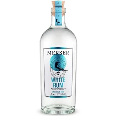 Image of NEW Merser Premium White Rum 70cl Tropical, Bright &amp; Full of Character An Exquisite Blend Caribbean Rums 40% ABV