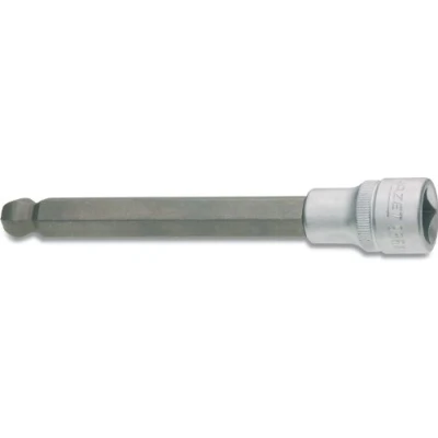 Image of Hazet 1/2 Inch 12 x 140 Hexagon Screwdriver Socket Silver