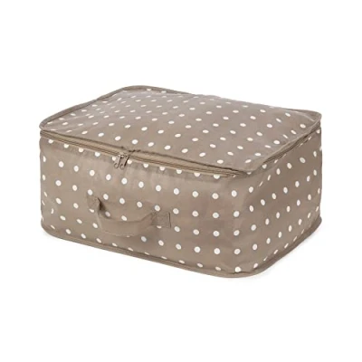 Image of Compactor Rivoli Storage Bag with Zip, Polypropylene, Brown/White,34.5x 45.2 x 20.5cm, RAN4539_BROWN