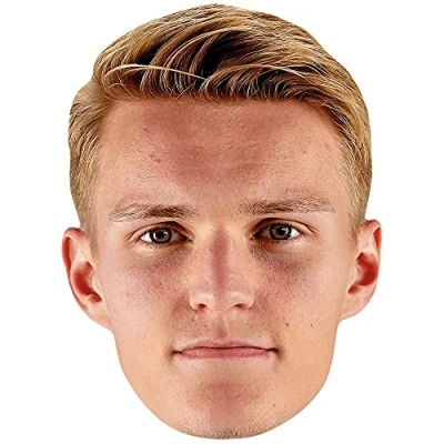 Image of Martin Odegaard (Blonde Hair) Celebrity Mask, Flat Card Face, Fancy Dress Mask