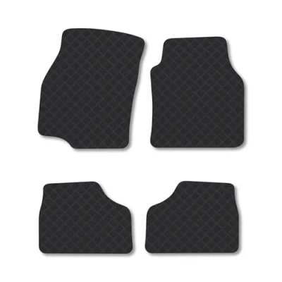 Image of Rubber Car Mats Compatible with Vauxhall Astra G (1998 2004) Tailored Fit Floor Set Accessory Black Custom 4 Pieces Clips Anti Slip Backing, Heavy Duty &amp; Waterproof