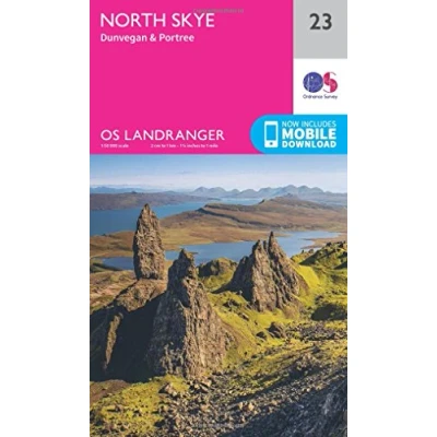 Image of Landranger 23 North Skye Map