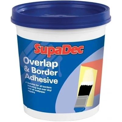 Image of SupaDec Overlap &amp; All Border Wallpaper Repair Vinyl Adhesive Paste Glue New 500g