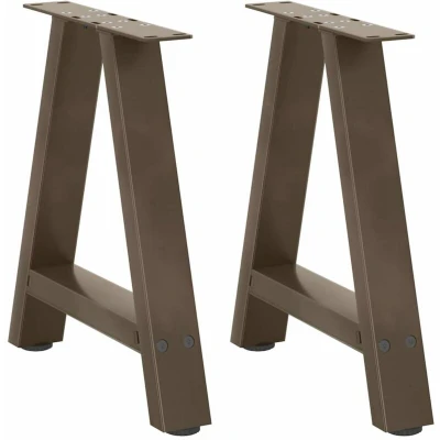 Image of vidaXL Coffee Table Legs A Shaped 2 pcs 50x(42 43) cm Steel