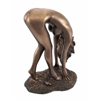 Image of Veronese Bronzed Finish Nude Woman Bent Over Pose Statue Erotic Art