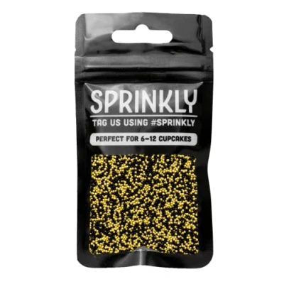 Image of SPRINKLY Matt 100&#039;s &amp; 1000&#039;s Black Gold 30g
