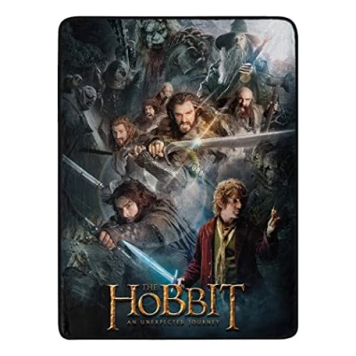 Image of NORTHWEST The Hobbit Micro Raschel Throw Blanket, 46&quot; x 60&quot;, Unexpected Journey