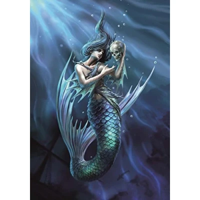 Image of Sailor&#039;s Ruin Gothic Mermaid Fantasy Art Anne Stokes Greeting Card