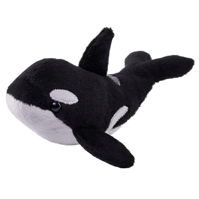 Image of Wild Republic Pocketkins Eco Orca, Stuffed Animal, 5 Inches, Plush Toy, Made from Recycled Materials, Friendly