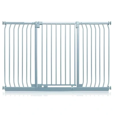 Image of Safetots Extra Tall Elite Safety Gate, 161cm 170cm, Matt Grey, 96.8cm in Height, Pressure Fit Stair Baby Gate for Doors Hallways and Spaces, Barrier, Easy Installation