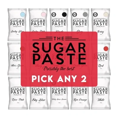 Image of The Sugar Paste Fondant Icing 250g Pick Any 2 Colours