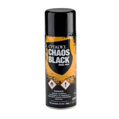 Image of Games Workshop Citadel Colour Chaos Black Primer / Undercoat Spray