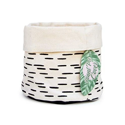 Image of Good Design Works Plant Pot Cover, Cotton, Cream, 18 x 17 cm