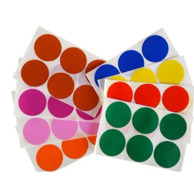 Image of Royal Green 5cm Color Coding Labels Round Stickers dot (50mm) 8 Colors 768 Pack