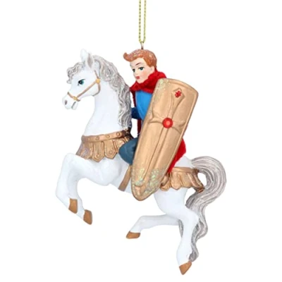Image of Gisela Graham Prince Charming on a Horse Christmas Hanging Tree Decoration