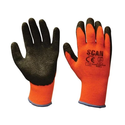 Image of Scan GLOKSTHER Knitshell Thermal Gloves Orange/ Black