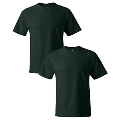 Image of Hanes Mens S/S Beefy T Short Sleeve Shirt Green