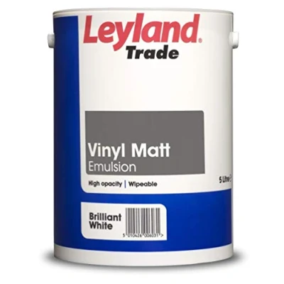Image of Leyland Trade 264803 Vinyl Matt Emulsion Paint Brilliant White 5L