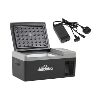 Image of Dellonda 15L Portable Car Fridge, Freezer, Cool Box, 12/24/230V Compressor DL130
