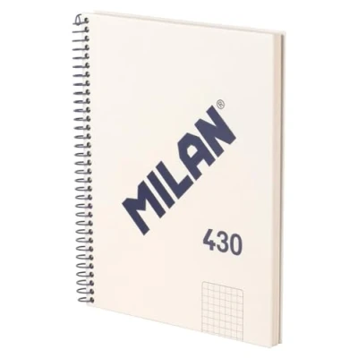 Image of MILAN® A5 Hardcover Notebook 5x5mm Squared 80 Sheets 95gsm Collection 430 Beige