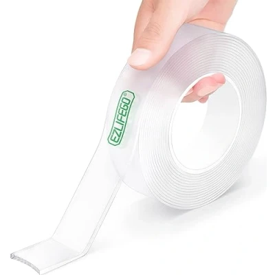 Image of Double Sided Tape Heavy Duty, Strong Nano Mounting Extra Large(3.0m * 3.0cm) Multipurpose Clear Adhesive Picture Hanging Strips, Removable Sticky Pads Poster for Walls Decor Carpet