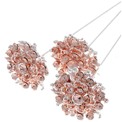Image of Corsage Creations Princess Brooches Merida Rose Gold (2.5cm Diameter, 3pcs per pk)