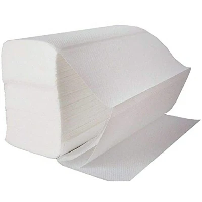 Image of Interfold 2ply Hand Towel Z Fold Soft Paper Multifold Disposable Luxury White (4800 Towels)