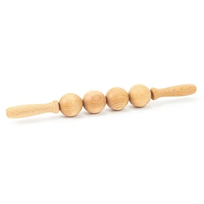 Image of Tuuli Accessories Anti Cellulite Ball Massage Device Massager Roller with Handle Maderotherapy Wooden